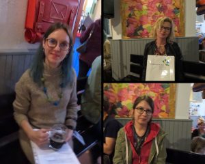 Konferansjerka "Boska" Maryś oraz laureatki konkursu poetyckiego